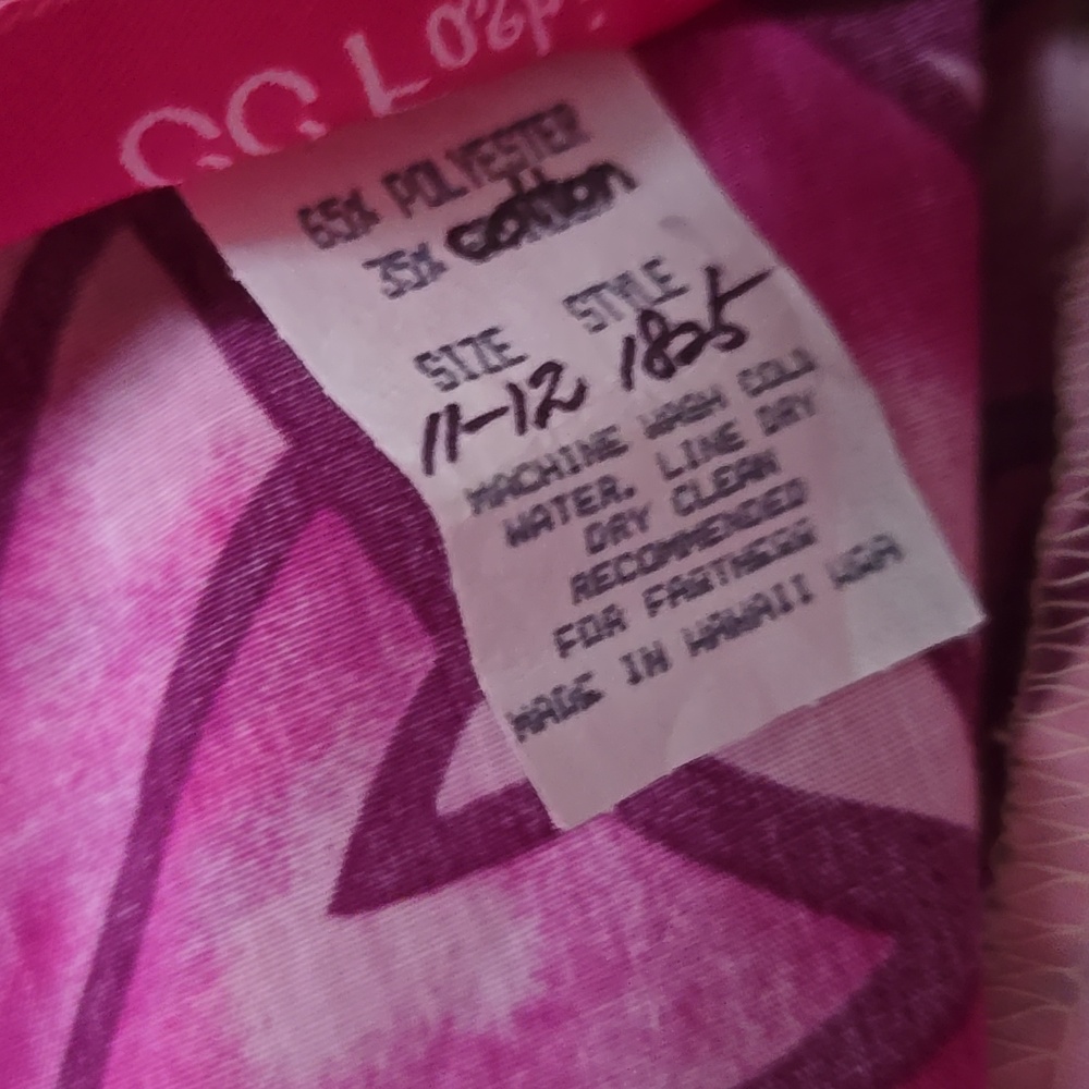 CC Fashions Hawaii Vintage Pink Tropical Princess Seam Maxi Dress Size 11/12 - Picture 6 of 11